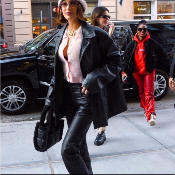 Maxima for Neiman Marcus Lambs Leather Coat in Black - Picture 9 of 16